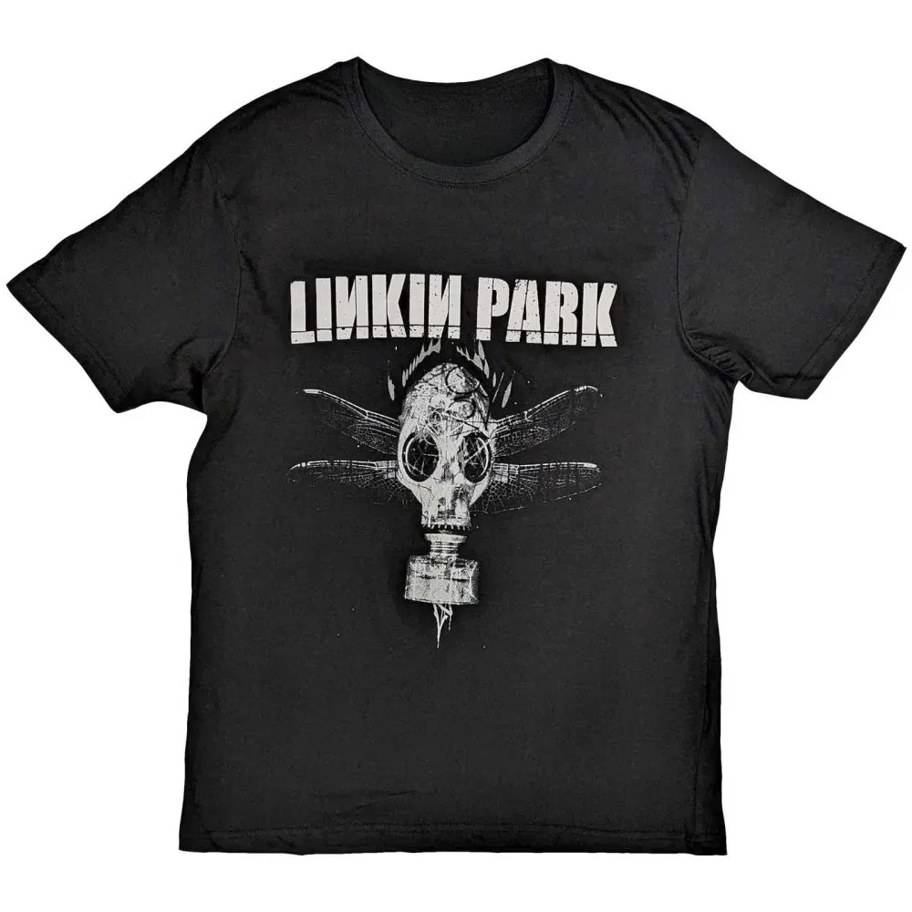 

Linkin Park Противогаз Брендовый периферийный узор с принтом Летние элитные брендовые хлопковые мужские и женские футболки с короткими рукавами