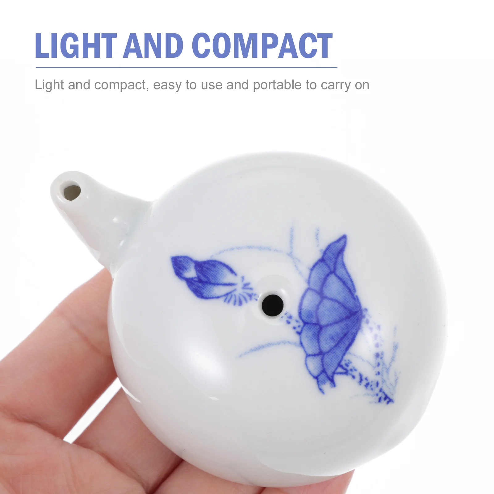 

Ceramic Water Dropper Steamed Stuffed Bun Shape Calligraphy Dish for Ink Grinding Chinese Calligraphy Accessory