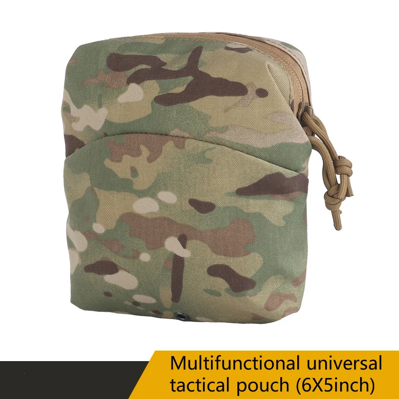 Multifunctional Universal Tactical Pouch (6X5inch), Widely Applicable, MOLLE Mounting, Inner Layer Design with Webbing Loop