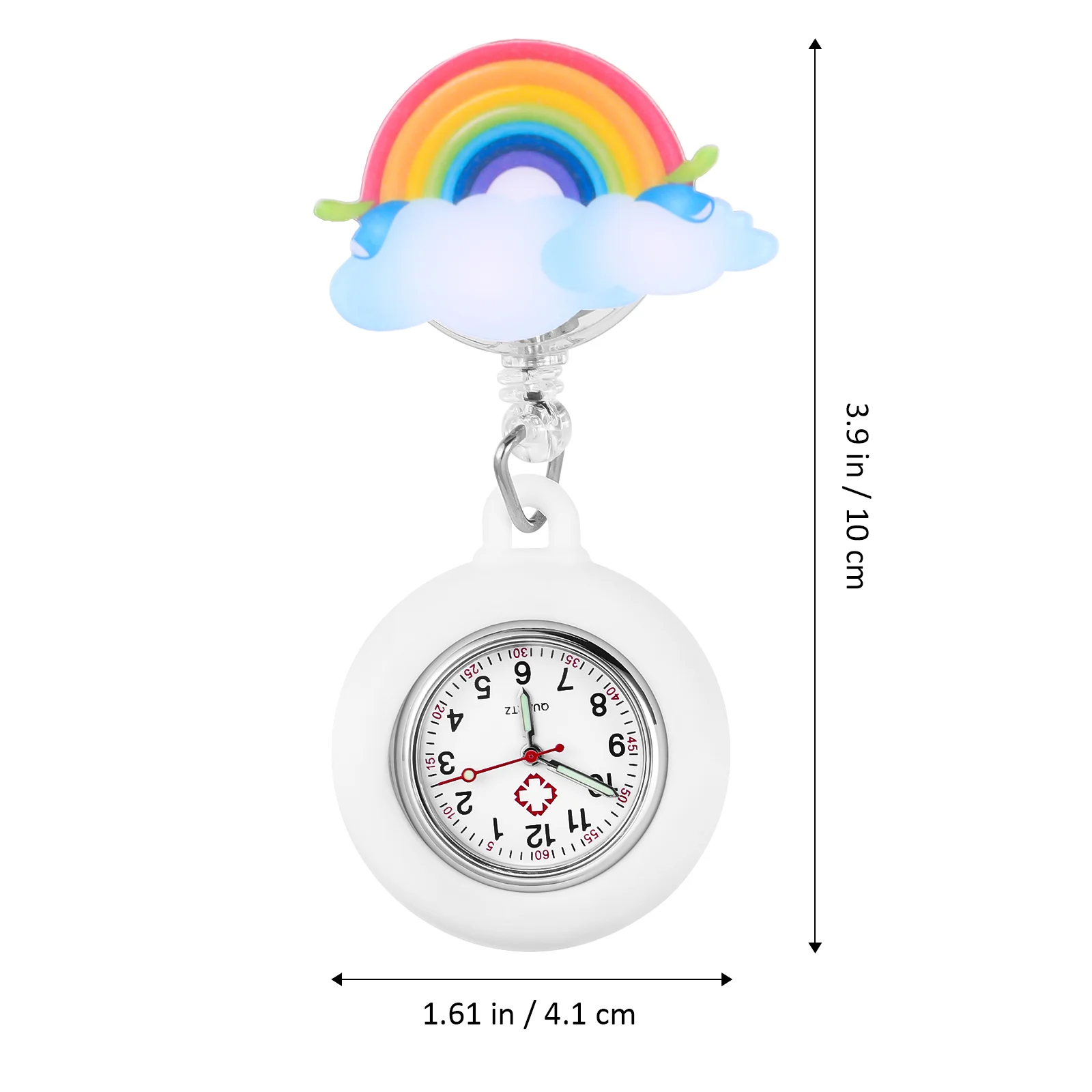 Verpleegsterstafel Gemakkelijk Toegang Zakhorloge Intrekbare Dames Horloges Clip-On Digitale Student