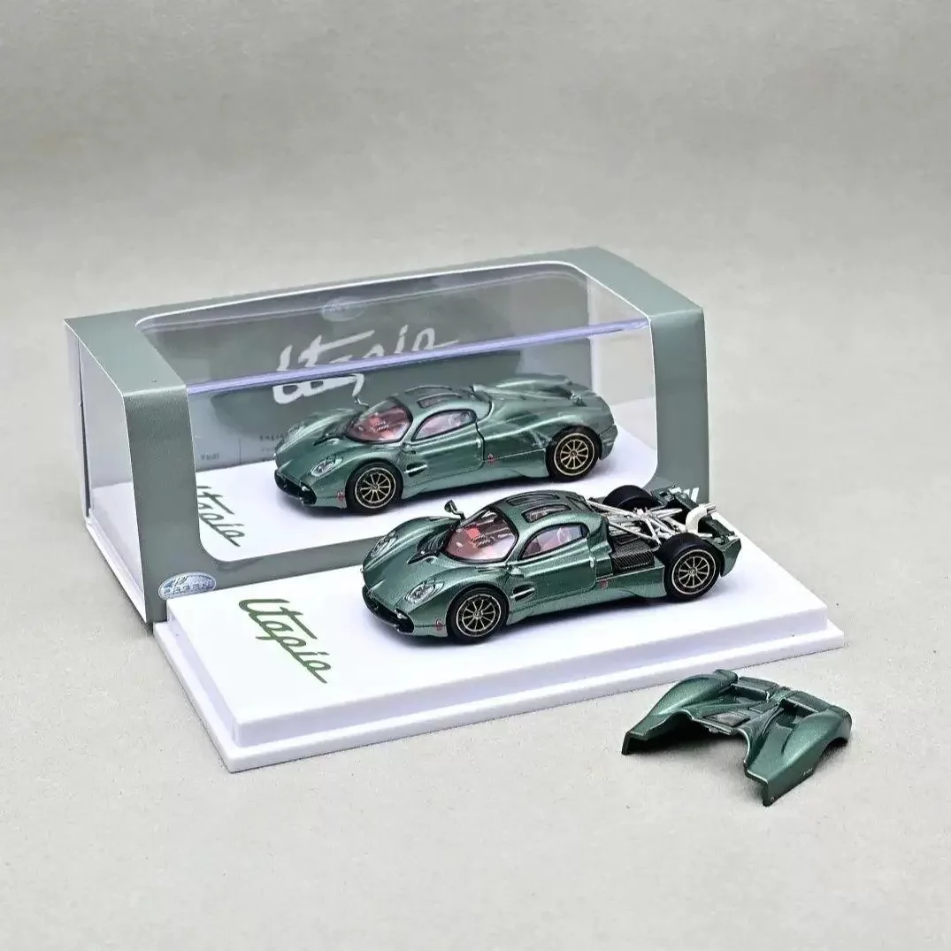 

Модель CM 1:64 Pagani Utopia Avocado Green, имитация модели автомобиля из сплава с открытой крышкой