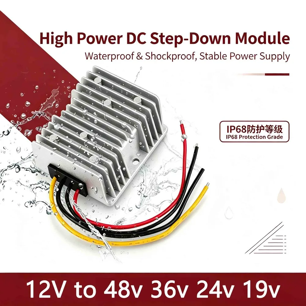 aluminium metal 12V to 36V DC Converter for Car LED SolarStep Up Boost Power Supply Transformer Voltage Regulator