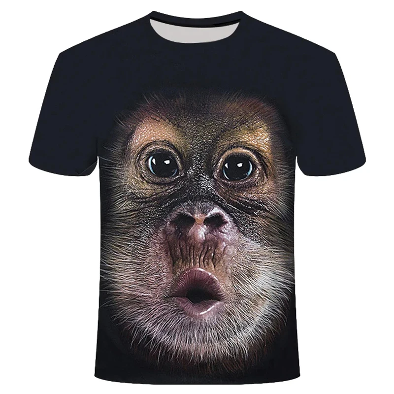 Funny Monkey Graphic T Shirts For Men Women Shirt Summer Casual Animal Kids T-shirt Short Sleeve T-shirts Boys Girls Tops