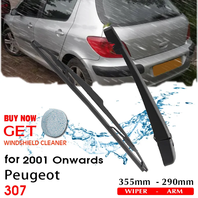 BROSHOO Car Rear Wiper Blade Blades Back Windscreen Wiper Arm For Peugeot 307 Hatchback (2001 Onwards) 355mm Auto Styling