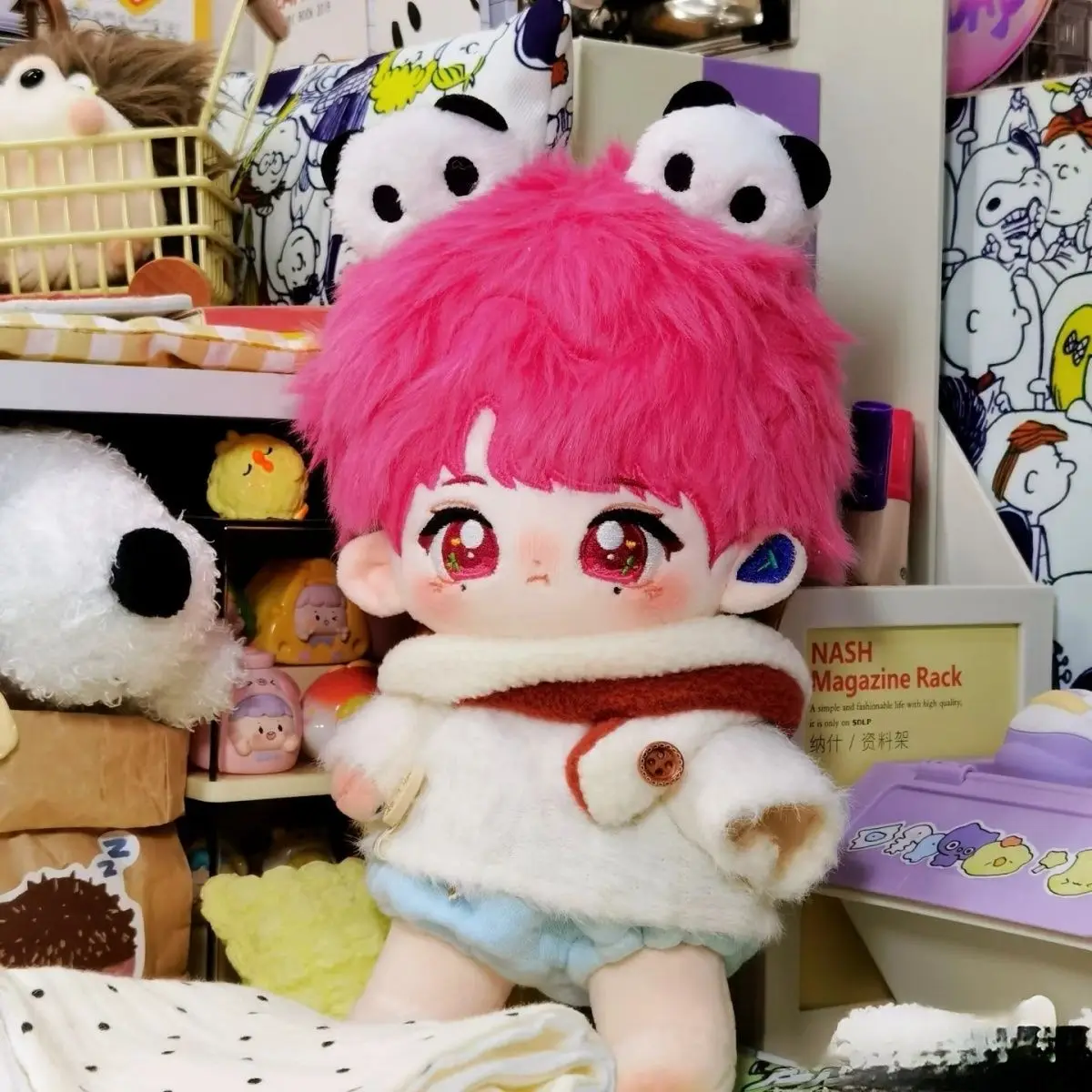 20 cm ídolo boneca JC-T estrela fã boneca dos desenhos animados vestir-se algodão boneca de pelúcia anime brinquedos para crianças presentes enviar amigos boneca rosa
