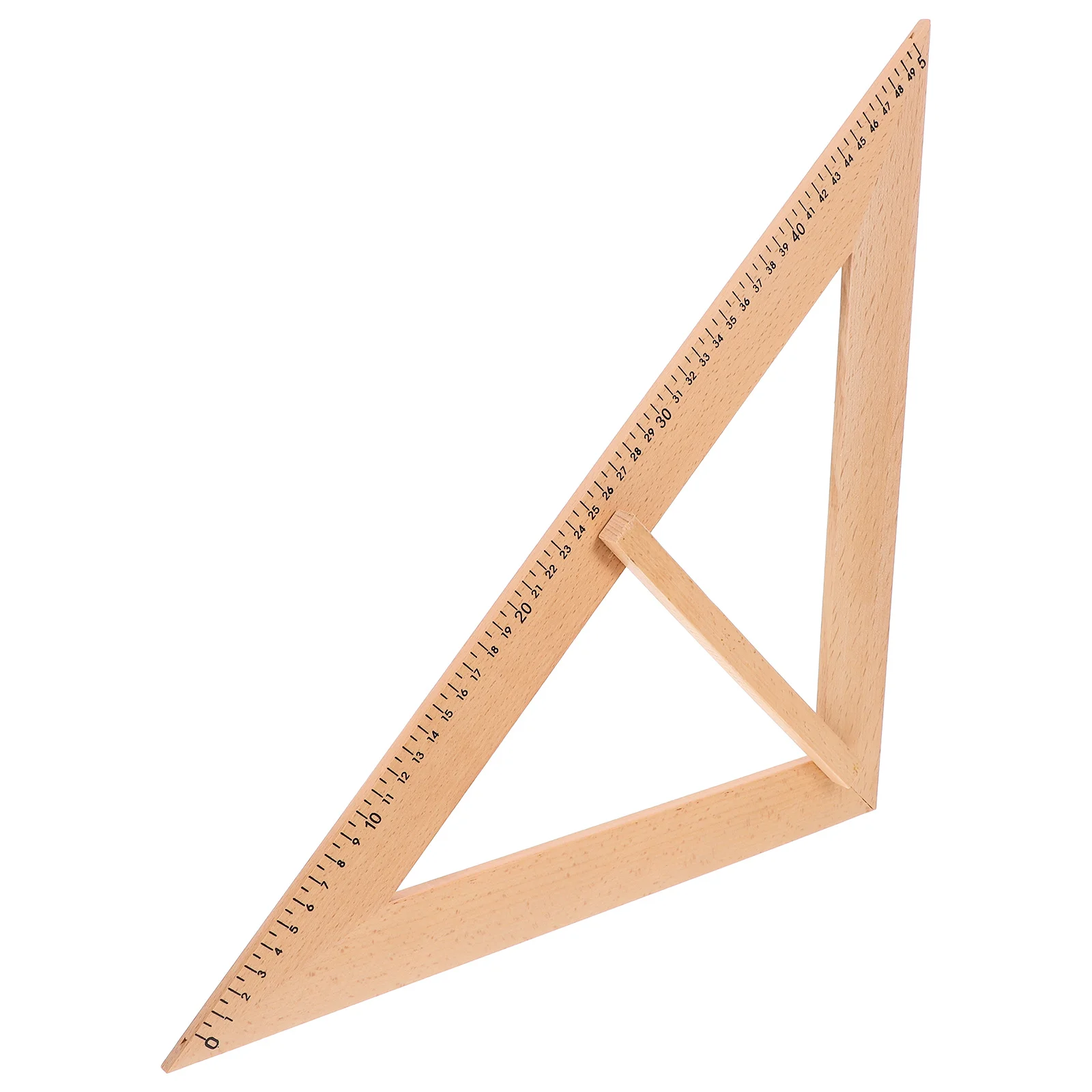 

1pc Large-Scale Wooden Triangle Ruler Teaching Tool For Classroom Geometry Drawing Teacher Measure Rulers Hardwood Measuring