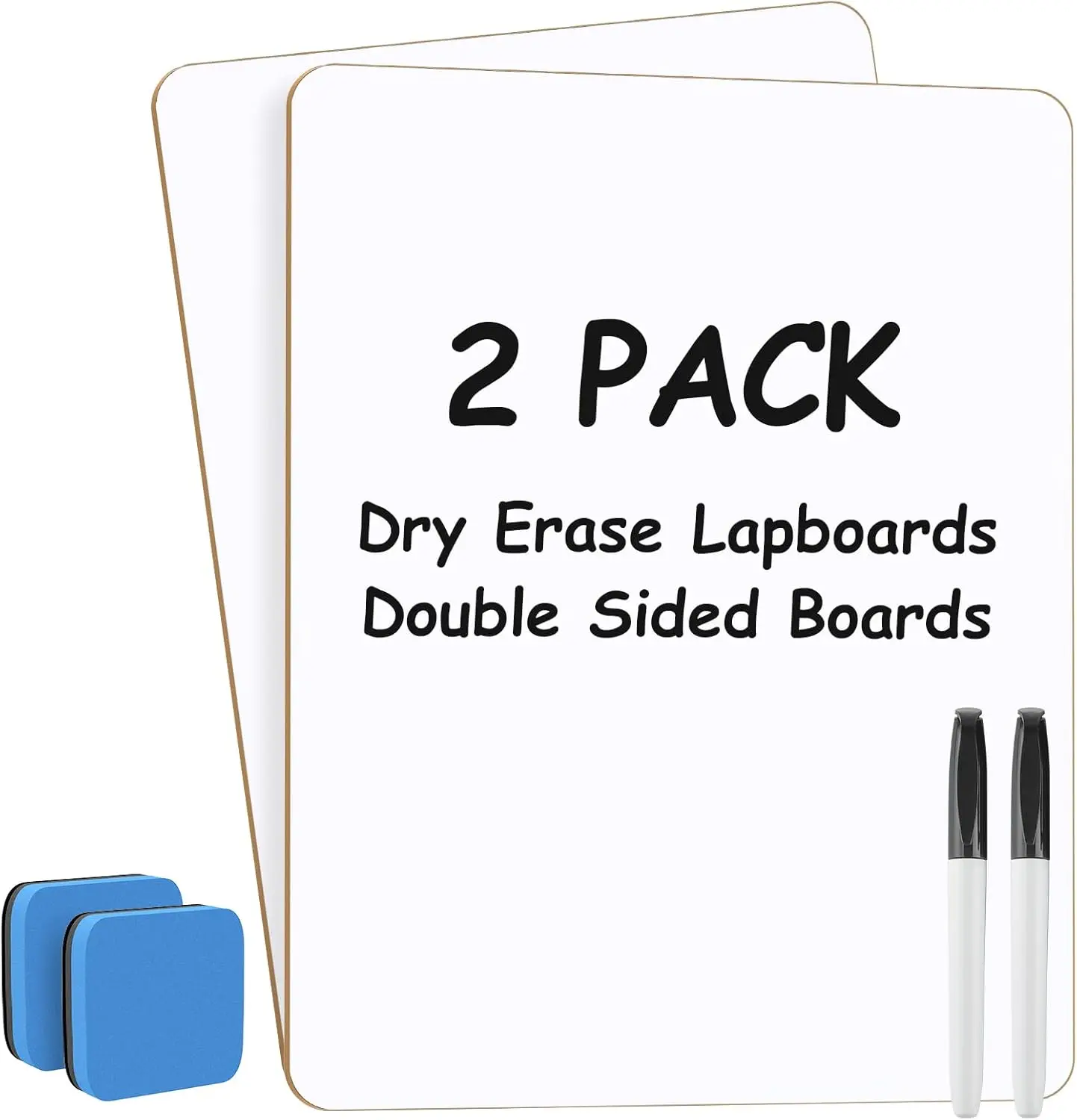

Small White Board 2 Pack Dry Erase Boards, 9''x12'' Double Sided Portable Lapboards for Students Teachers School Office Supplies