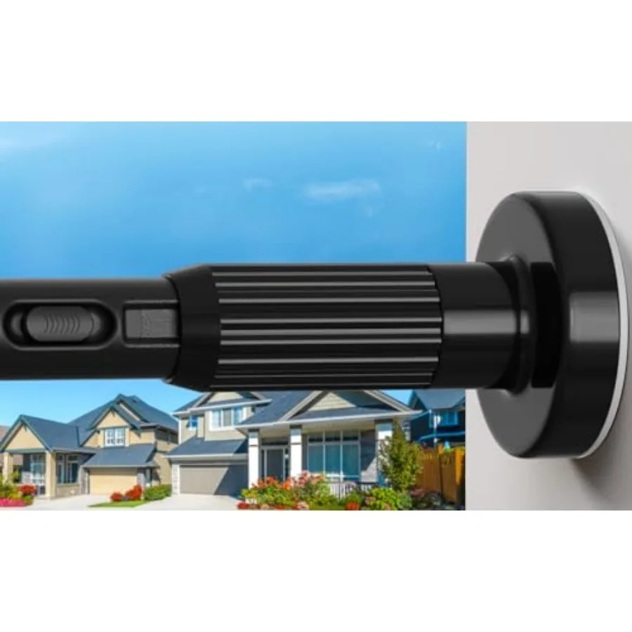 

Long Tension Rod 41-144inch Tension Curtain Rods no Drilling 1.26" Diameter Outdoor Curtain Rod for Patio, Windows, Shower, Doo