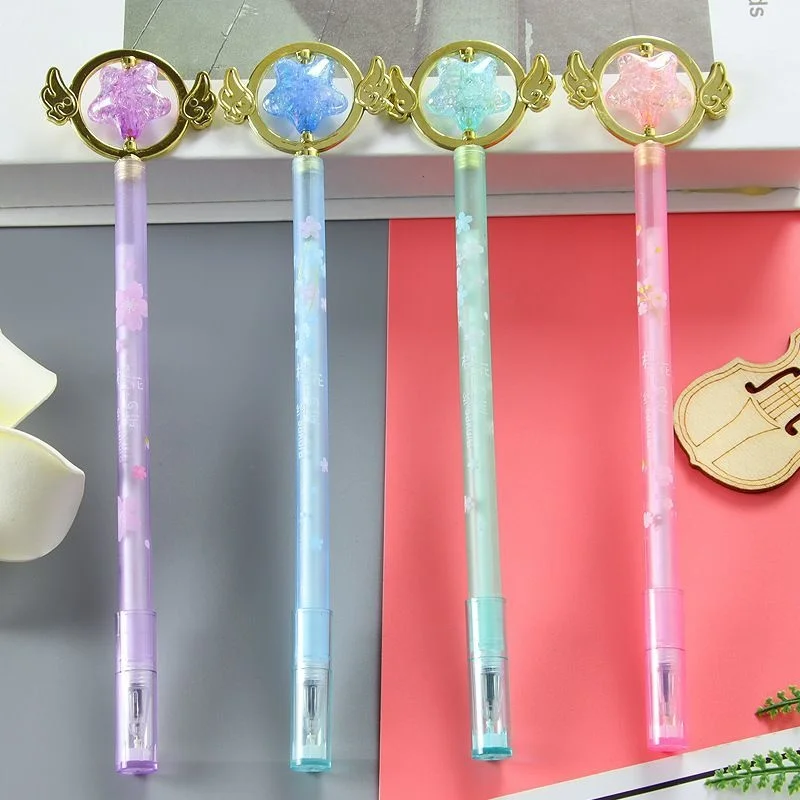 Ellen Brook 1 Piece Stationery Cute Crystal Fairy Magic School Office Supplies Stationery Sweet Lovely Pretty Candy Gel Pen