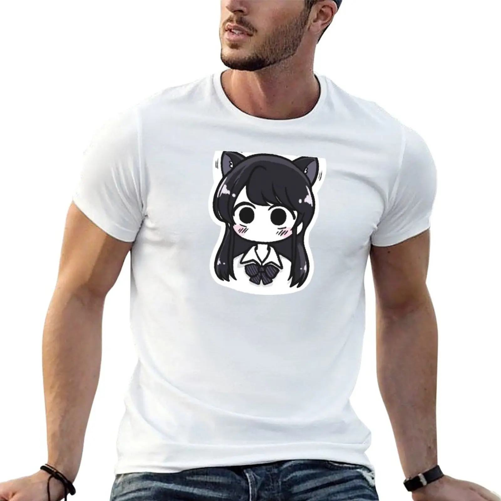 Komi-san no puede comunicarse: manga Komi Cat Blush! Camiseta de estilo urbano informal de manga corta