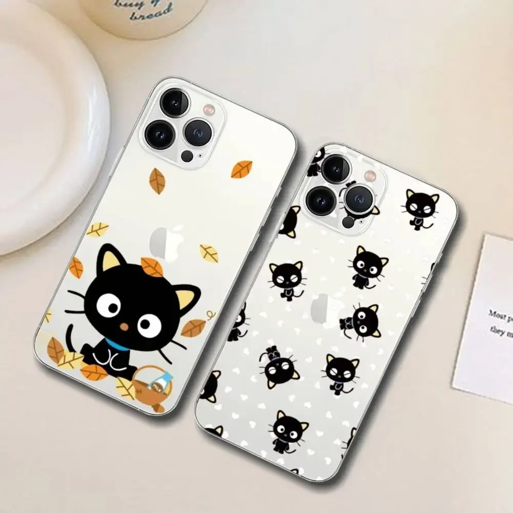 Y-Chococats Handyhülle Transparent für iPhone 16 15 11 13pro Max 14Plus X Xr Xs Max 12mini - Klare Schutzhülle