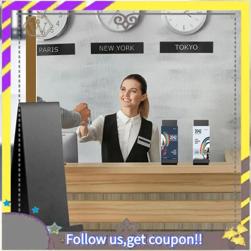 AU33-4 Pcs Metal Fancy Brochure Holder Brochure Holder Stand Table Vertical Countertop