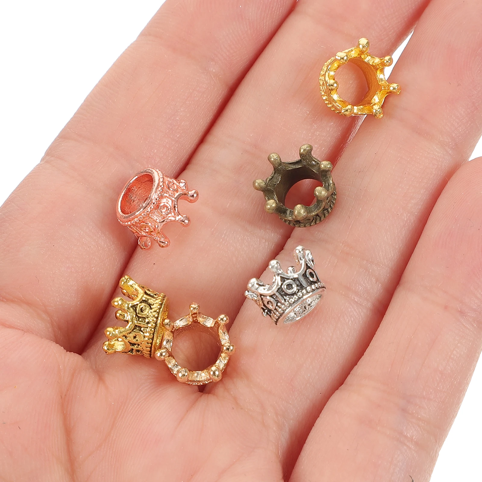 

60Pcs Lovely Crown Design Alloy Pendants Durable DIY Earrings Necklace Jewelry Making Supplies Crown-Shape Charms
