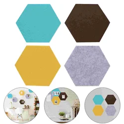 8Pcs Felt Hexagon Tile Board Felt Wall Board Self-Adhesive Wall Memo Board