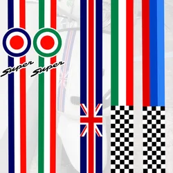 Tri Color Latte Art Motorcycle Modification Accessories Reflective Sticker Universal Scooter Decoration For PIAGGIO GTS SPRINT
