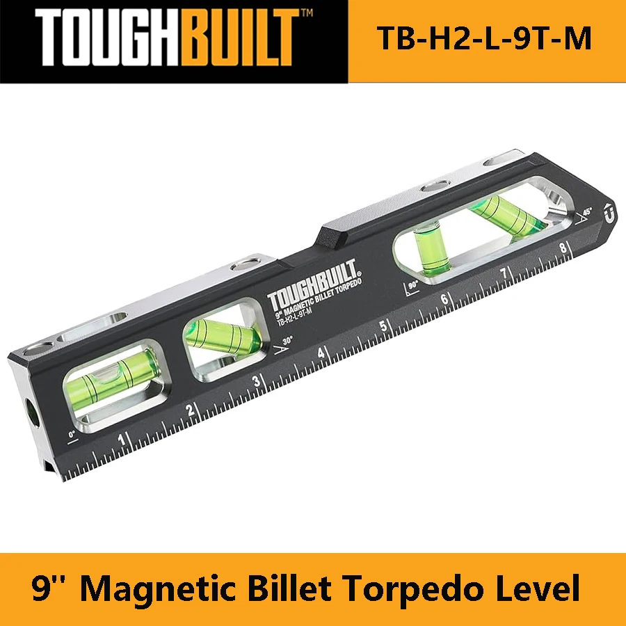 

TOUGHBUILT TB-H2-L-9T-M 9" Magnetic Billet Torpedo Level Multi-angle Portable Measuring Tools