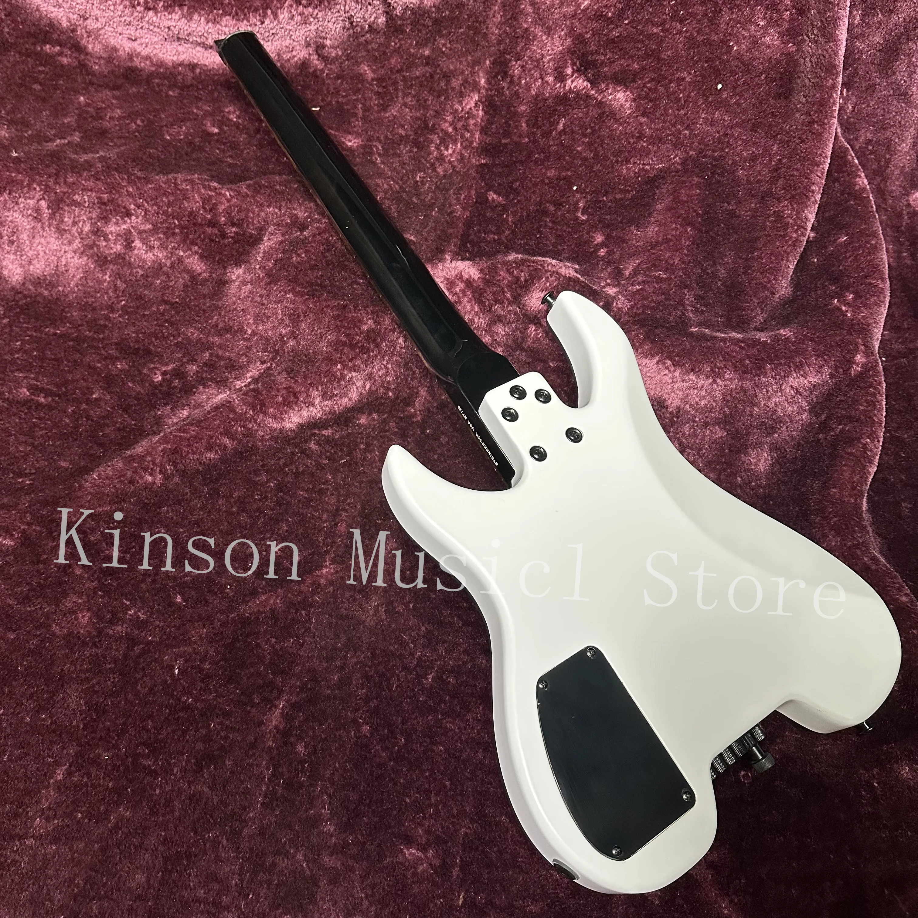 Headless Electric Guitar, Mahogany Body, white Color, Rosewood Fingerboard, Floyd Rose Tremolo Bridge, Steinberger, Free Ship