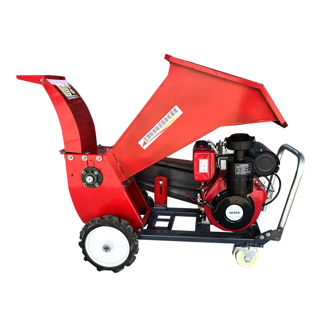 New Heavy Duty Wood Chipper Shredder Portable Garden Waste Crusher Branch Grinder 2 Ton/H Capacity for Farm