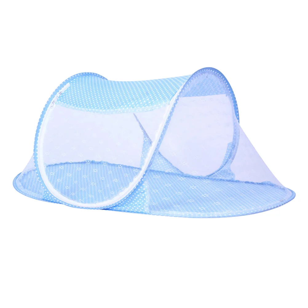 

Summer Portable Baby Cradle Net Folding Baby Bed Crib Net Baby Infant Bedding Mesh Crib Netting (Blue)