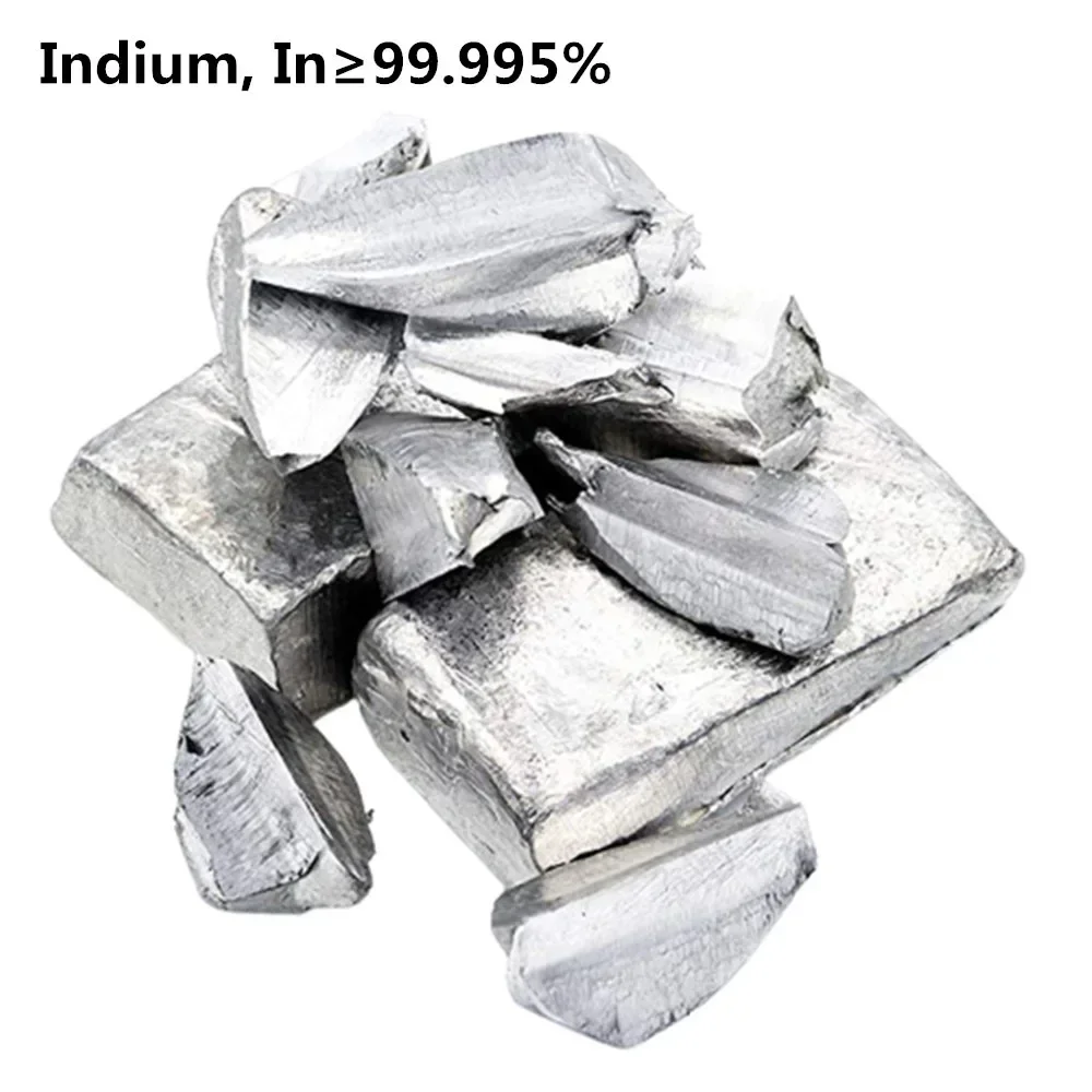 Indium Metal Block for Hobby Collection, High Purity in Element Ingot, Experiment Specimen, 99.995%