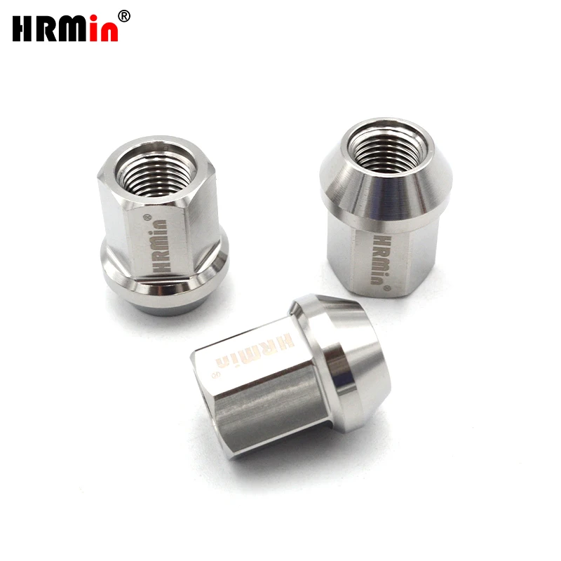 HRMin Gr5 titanium nut screws cap cone seat wheel lug rim M12x1.5x27mm Factory 10.9 grade for Toyota Honda Mazda Mistubishi etc