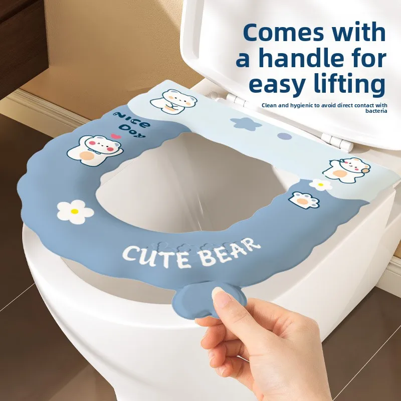 

Thickened Toilet Seat Cushion New All Season Universal Non Wash Waterproof Toilet Seat Cushion Adhesive Type