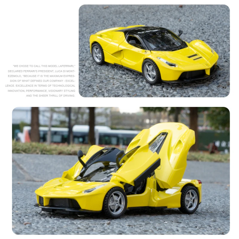 1:32 Ferrari Laferrari Alloy Sports Car Model Diecasts Metal Toy Vehicles Car Model Simulation Sound and Light Kids Gifts A150