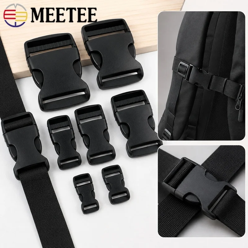 30Pcs 20-50mm Side Release Buckle Plastic Quick Closure for Backpack Sternum Strap Waist Belt Luggage Webbing Replacement Repair