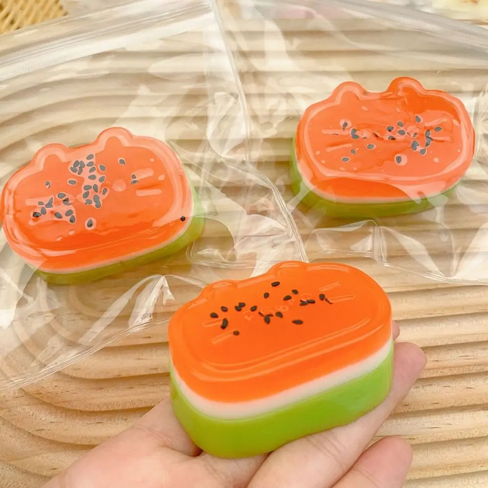 Hot Squishy Squeeze Toy Slow Rebound Simulated Watermelon Pinch Toy Cat Paw Relief Gift Decompression