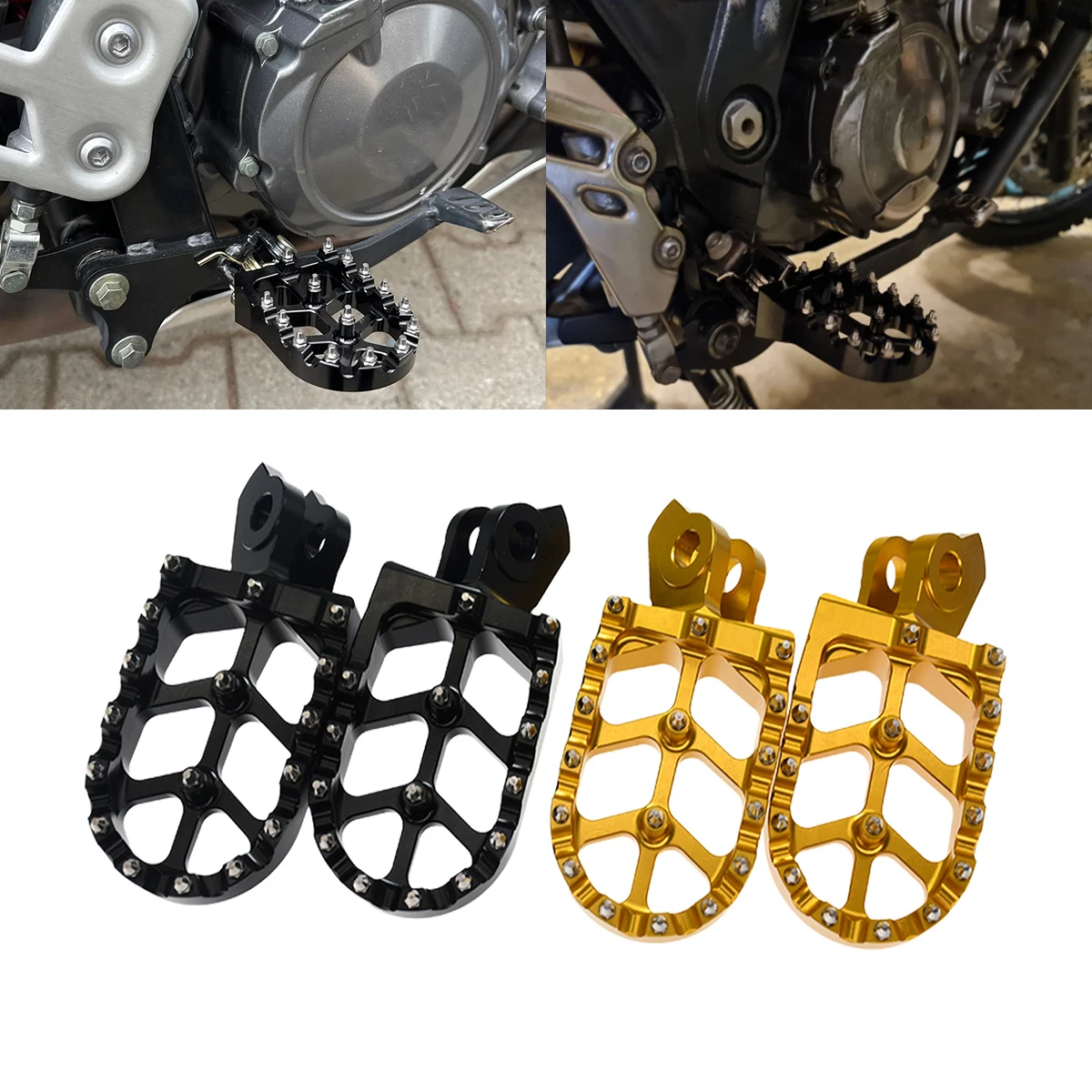 

For Suzuki RMZ250 RMZ450 2005-2009 RMZ 250 450 Motorcycle CNC Universal Accessory 6061-T6 Footrest Footpegs Foot Pegs Rests