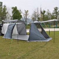 8-10 Person Luxury Car Tent with Big Doors&Awnings,