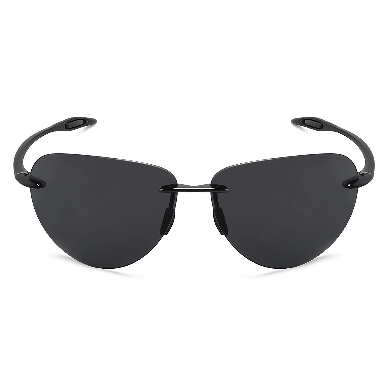 MAXJULI Classic Fashion owalne okulary przeciwsłoneczne bez oprawek damskie i męskie UV400 nietłukące sporty jazdy TR90 oprawki okulary przeciwsłoneczne (MJ8008)