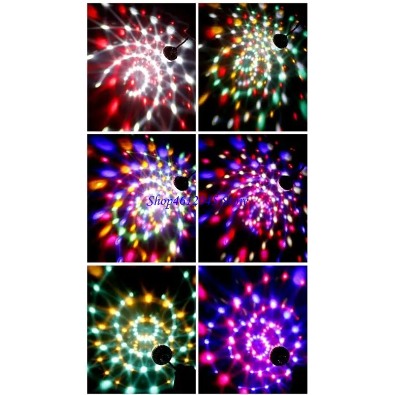 

L69A 360 Degree Automatic Rotating Disco Light Crystal Ball Design USB Plug Easily Setup Small Disco Light for Dance Floors