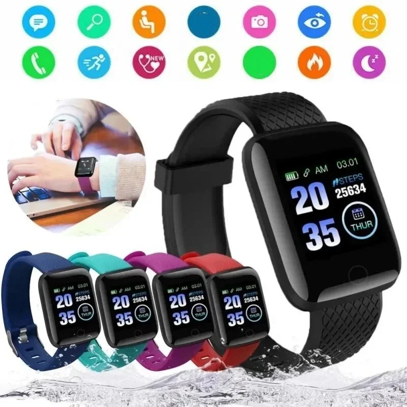 Multifunction Smart Watch For Men Women Kids Message Remind Music Control Sport Step Calories D13 Smartwatch Alarm Clock 116Plus