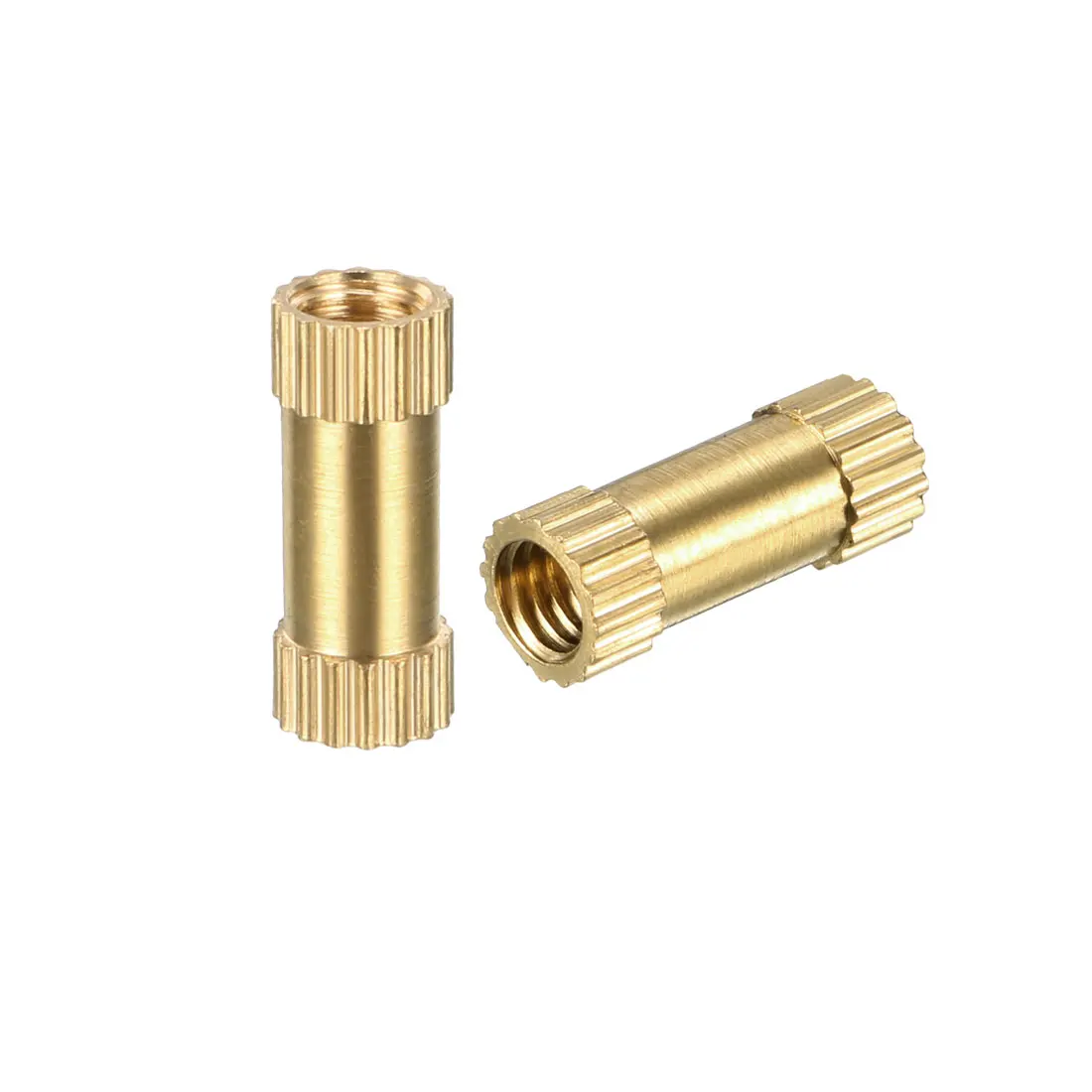 50Pcs Knurled Insert Nuts M3x5/8/10mmx4mm/M8x12mm(L)x10mm(OD)  Female Thread Brass Threaded Insert Embedment Nut for 3D Printer