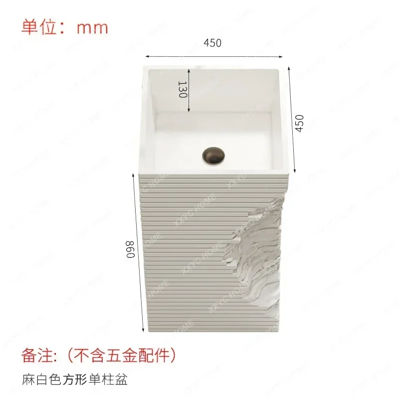 Piso Vertical Lavatório Cilíndrico, Coluna Integrada, Designer Net Celebridades, Modelagem de Arte, Hotel