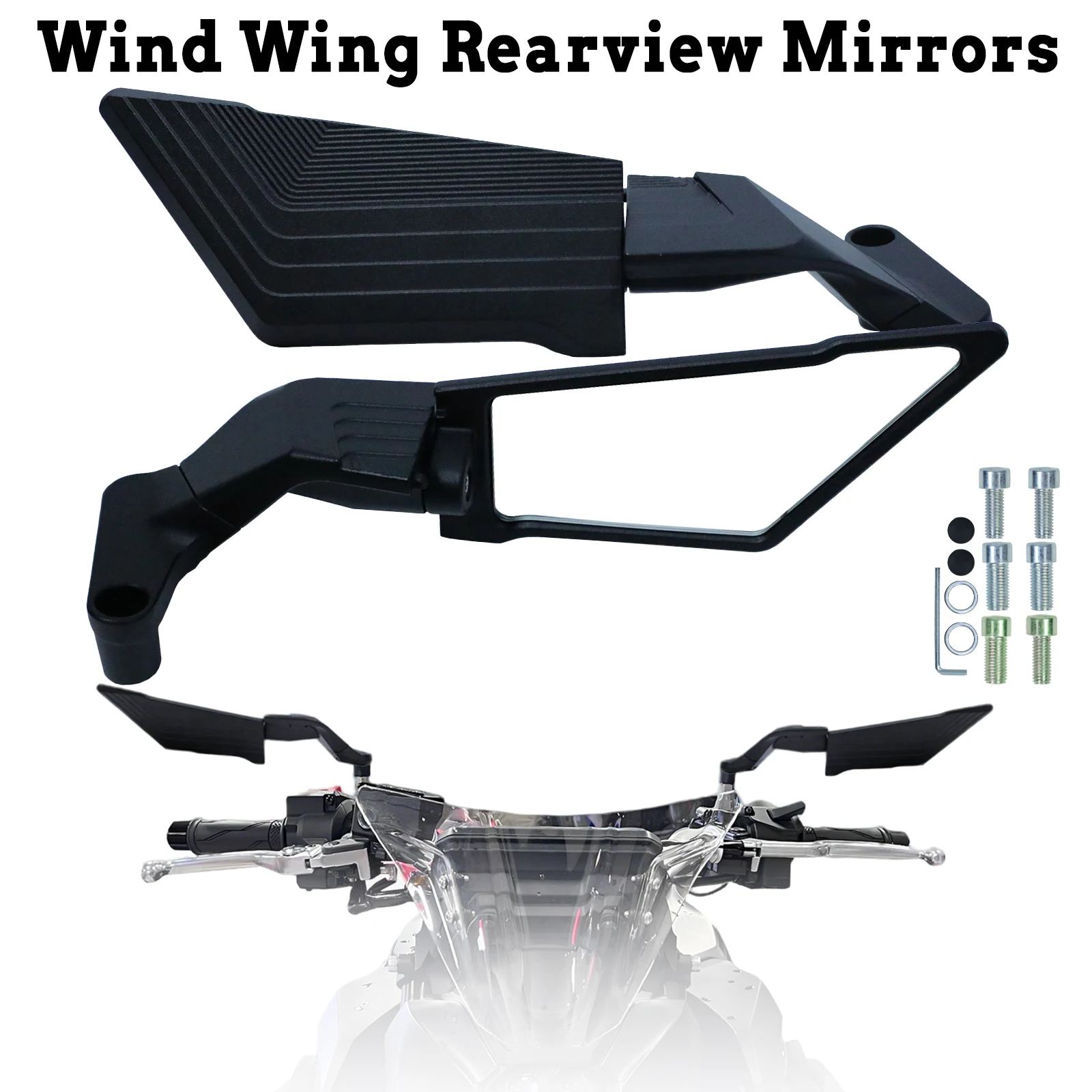 

Z900 Side Wing Mirrors For Kawasaki Z800 Z750 Z650 Motorcycle Rotatable Foldable Rearview Mirror For kawasaki Motorcycle Mirrors
