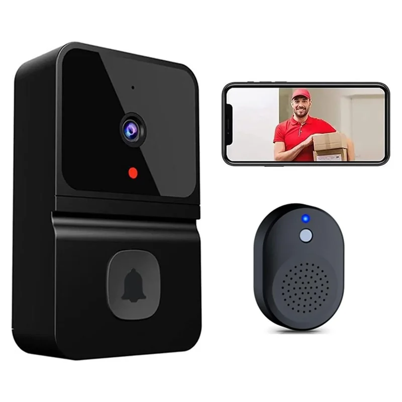 Bel pintu Video pintar, lonceng pintu nirkabel WiFi Video dengan kamera deteksi gerakan PIR bel pintu keamanan pintar