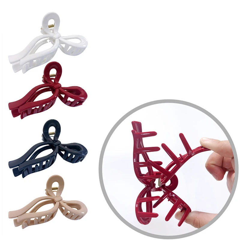 

Soft Silicone Shark Hair Clips For Women Protective Elastic Hair Clip Back Head Durable Flexible Unsnappable Claw Clip