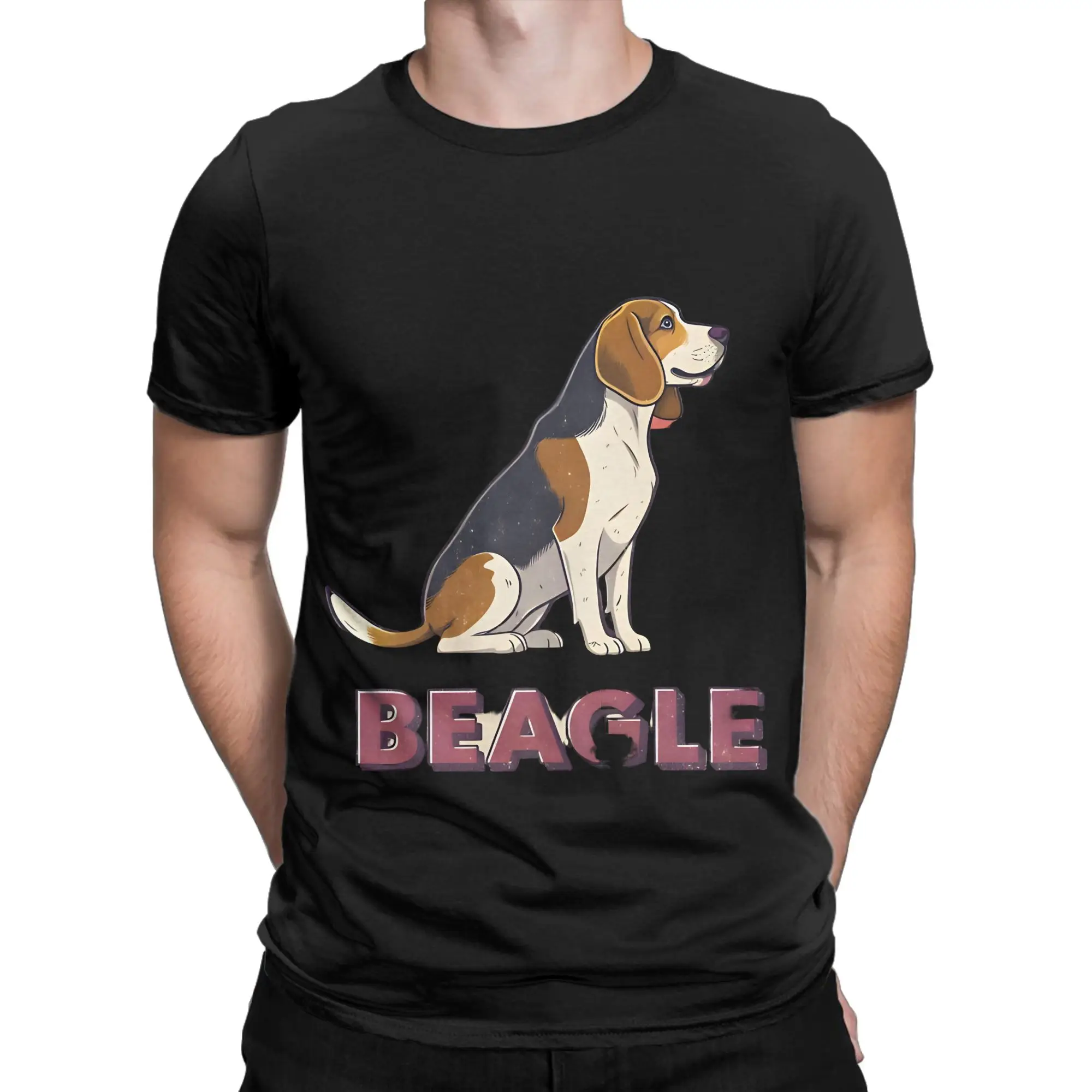 Camiseta Retro Sunset Beagle Vintage Hound Dog, regalo novedoso, 100% algodón, camisetas Beagle para hombres