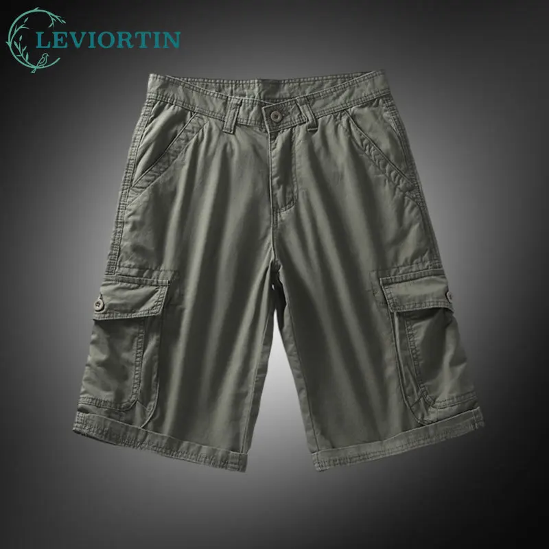 Men's Summer Tactical Cargo Shorts 100%Cotton Loose Fit Camo Workwear Short Pants With 6Pockets Streetwear Casual Outdoor Shorts