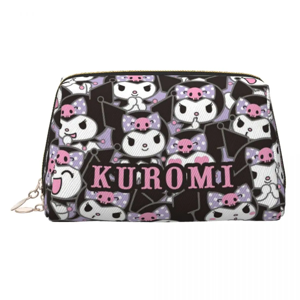 

Дорожная косметичка Kuromi в стиле аниме на заказ для женщин, органайзер для туалетных принадлежностей для макияжа, женский комплект для хранения красоты Dopp