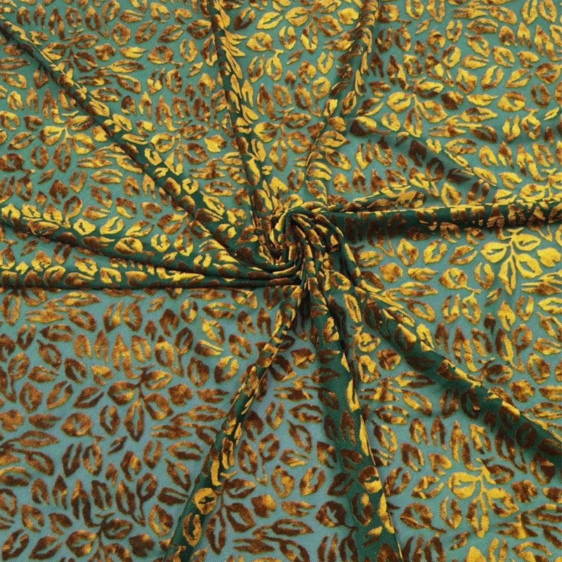 

1yard New Designed Stretchy Brocade Velvet Fabric African Leopard Printed Jacquard Fabric Upholstery Fabrics for Dress Clothing