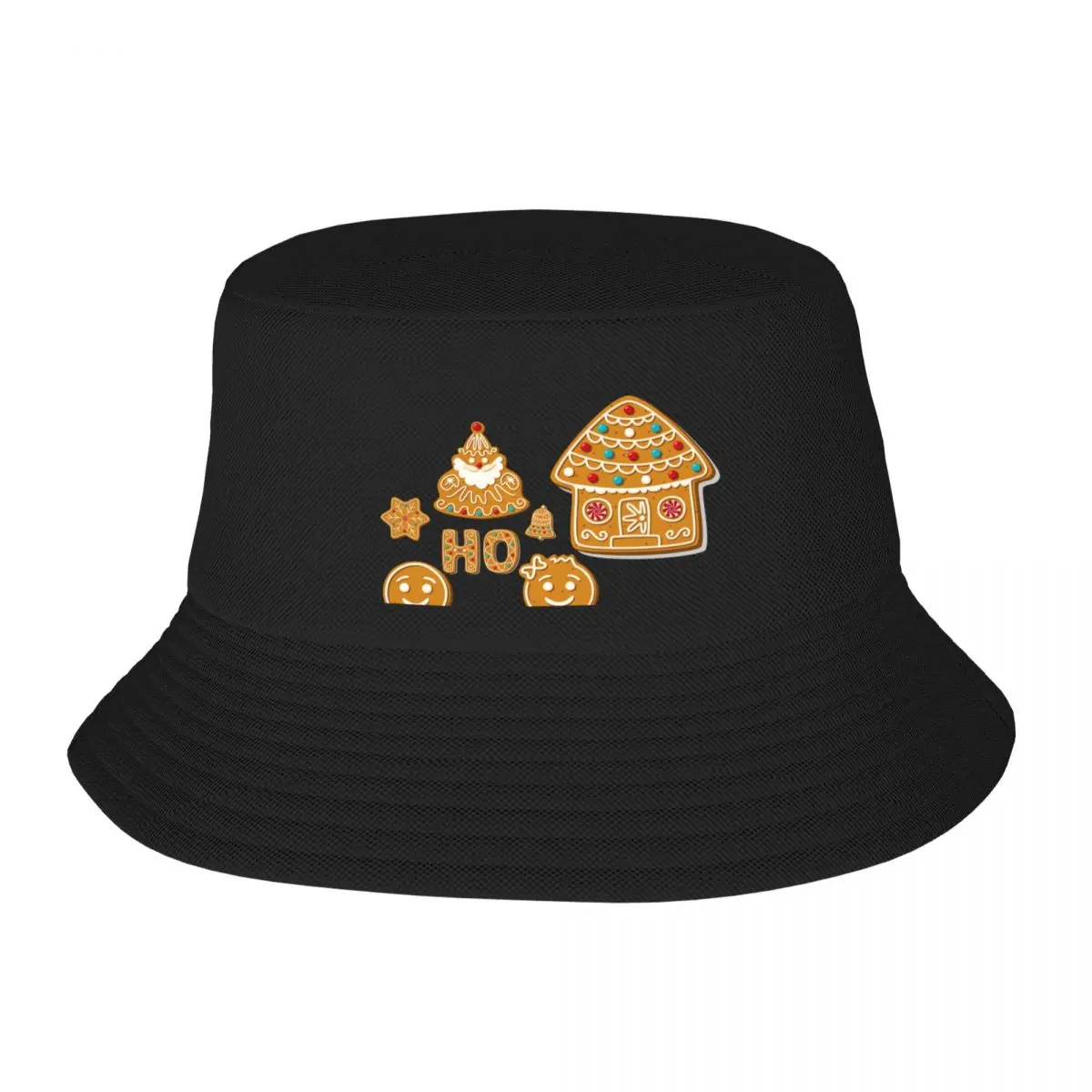 Gingerbread man Christmas Bucket Hat Anime Anime Hat Kids Hat sun hat Cap For Women Men's