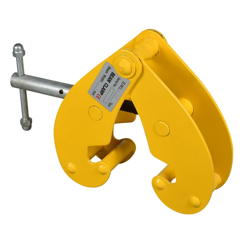 YC Rail Clamp I-beam Track Clamp Steel Pipe Rail Pliers Heavy Duty Lifting Tongs For Construction Hoisting Industrial Handling
