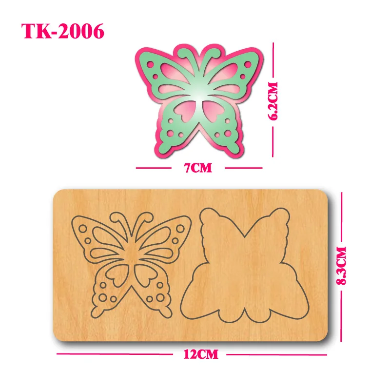 

Butterfly decoration die-cutting mold, DIY cutting and embossing template/scrapbook paper card/wooden cutting mold