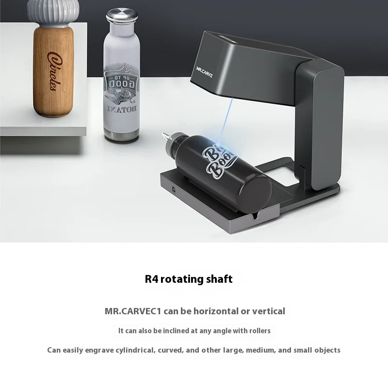 MRCARVE C1 Laser Engraver - Mini Compact Portable Fully Automatic Engraving & Cutting Machine for Wood and Leather