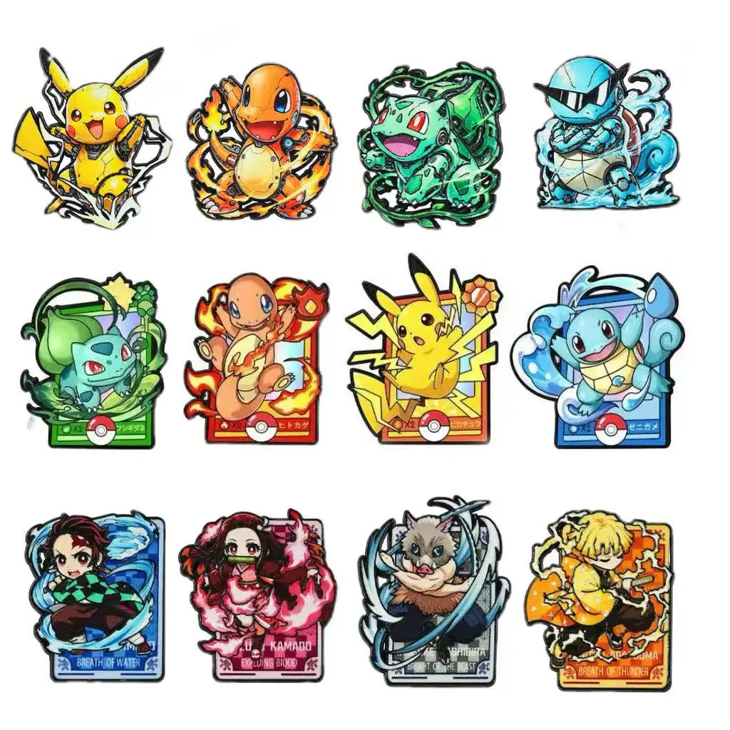12 Stück Niedliche Anime-Charakter Emaille-Pins Coole Cartoon-Abzeichen Broschen für Damenbekleidung Schmuckzubehör Kindergeschenk – Detail 4