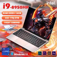 Intel Core i9 8950HK Gaming Laptop Computer 14.1inch Windows 11 Pro Laptops Office 16GB RAM 1TB SSD Gamer Portable Notebook PC