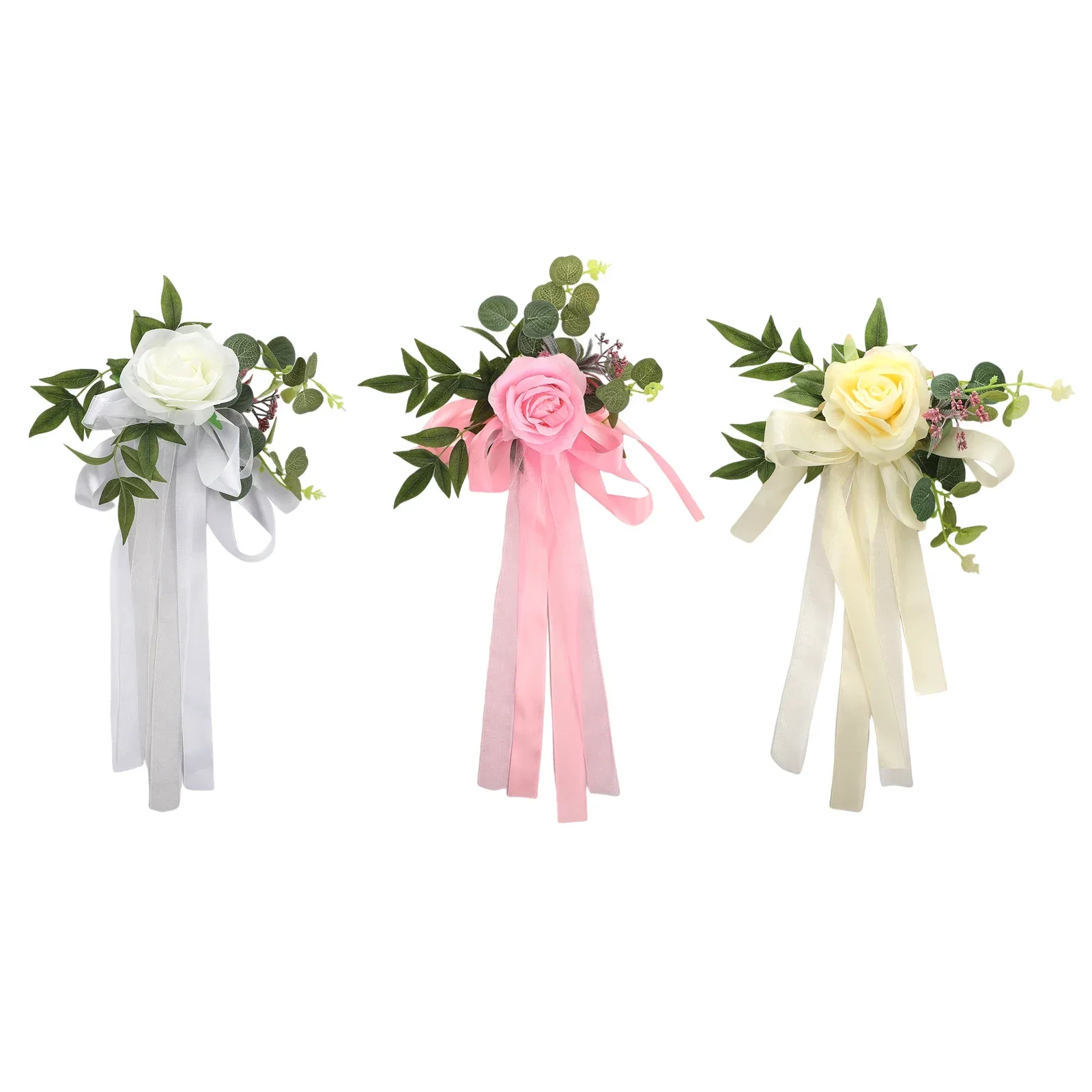 Décoration florale de chaise de forêt pour la décoration de banquet, fleurs de banc d'allée de convocation de mariage, plante florale de Gand